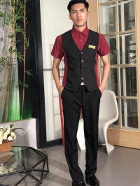 BD-MO-109 來版訂購前台接待制服 模特展示 設計撞色制服 前台接待制服供應商